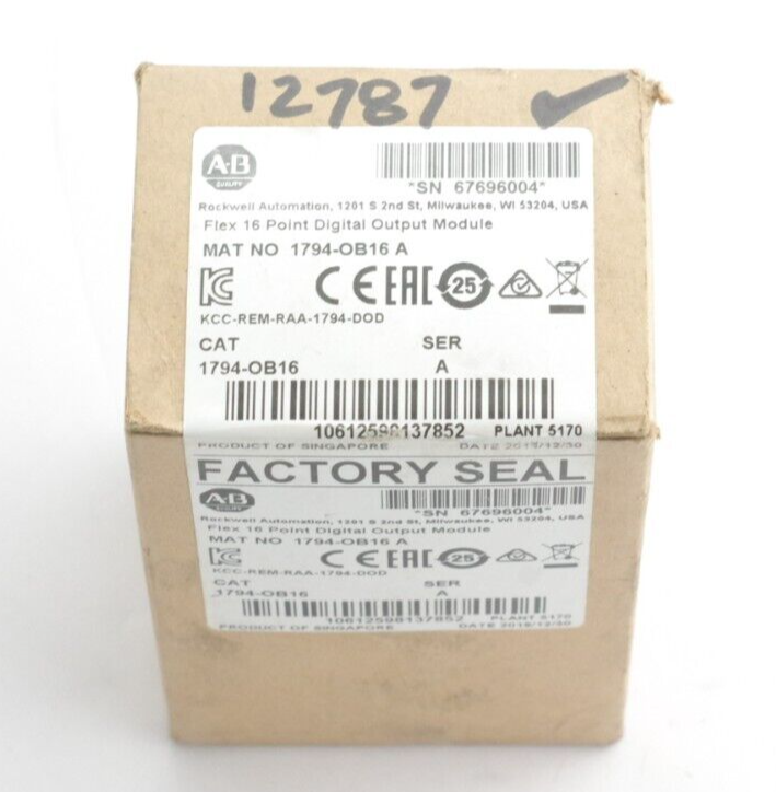 Allen Bradley 1794-OB16 Ser A Flex 16-Point Digital Output Module Sealed Surplus