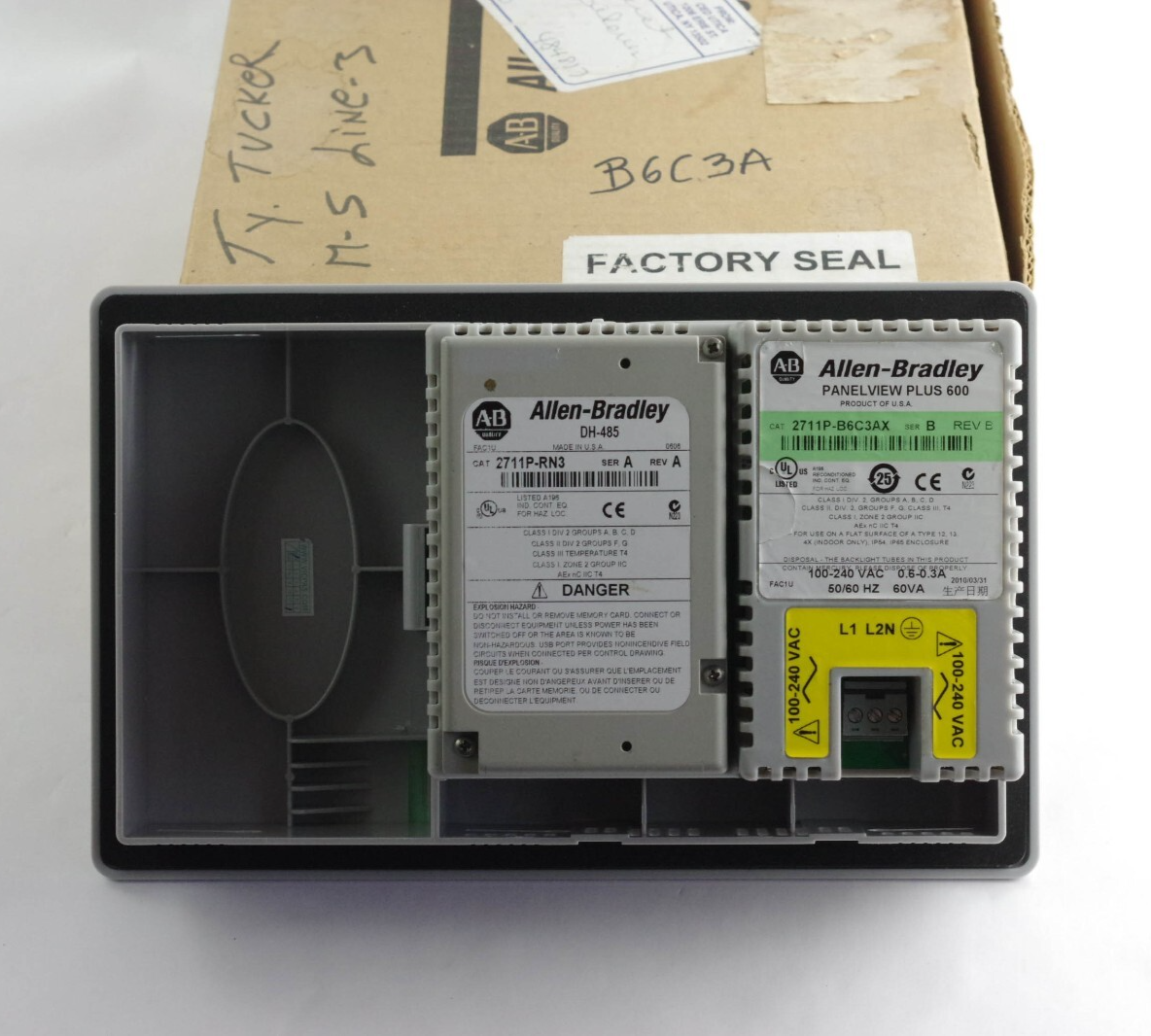 Allen Bradley 2711P-B6C3A /B RN3 Panelview Plus 600 / 2711P-B6C3AX Refurbished
