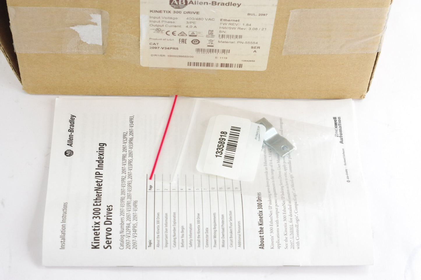Allen Bradley 2097-V34PR5 /A Kinetix 300 Indexing Servo Drive - Open Box