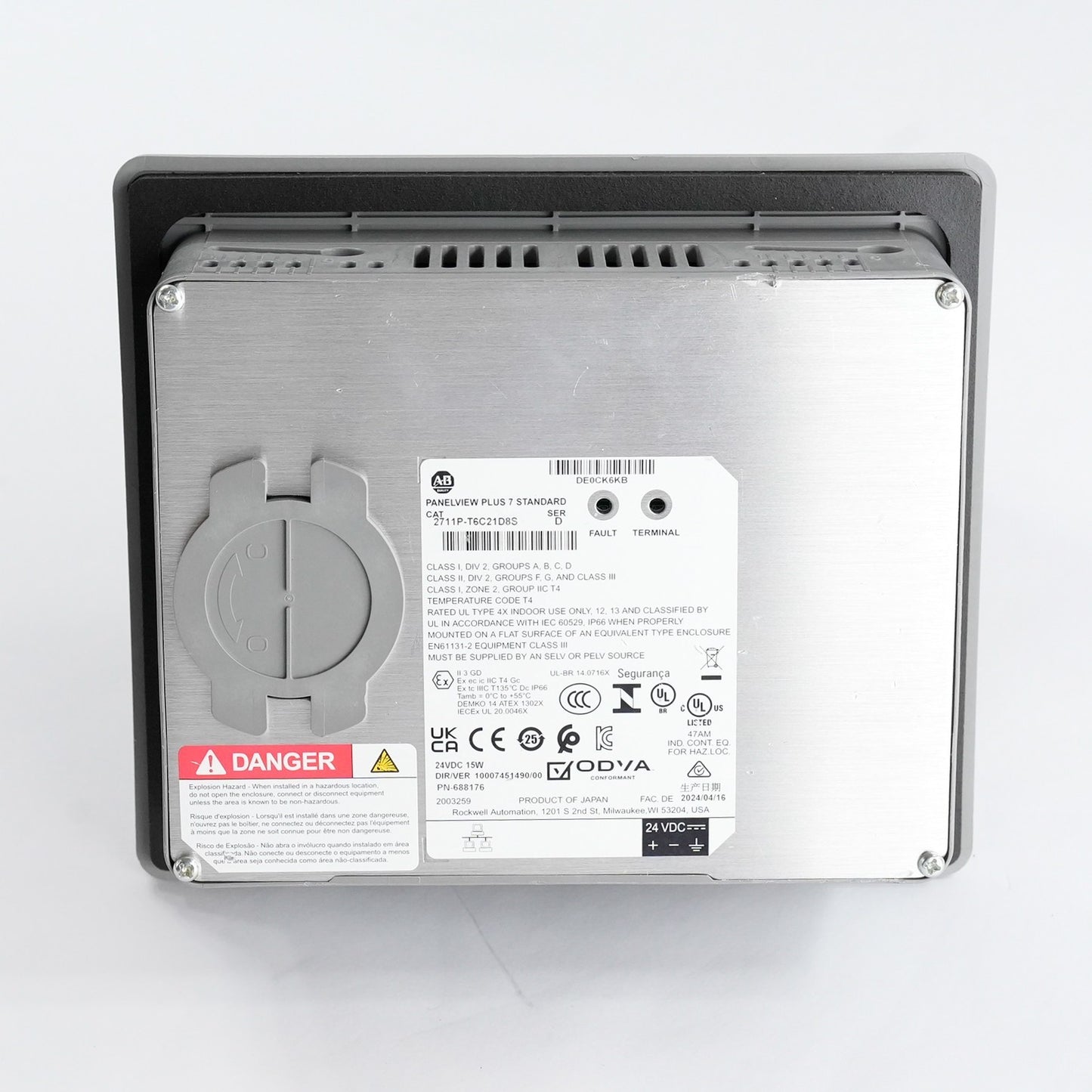 Allen Bradley 2711P-T6C21D8S Ser D Panelview Plus 7 Standard Operator Terminal