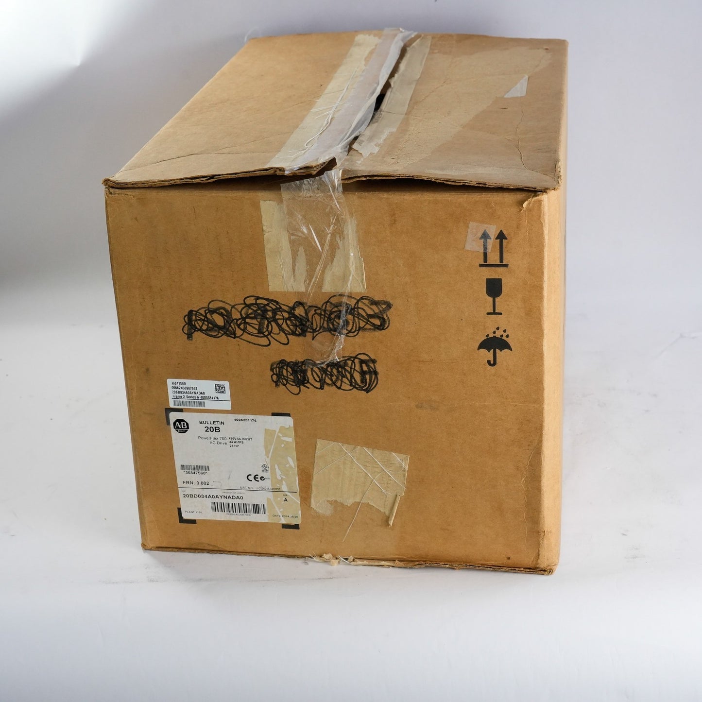 Allen Bradley 20BD034A0AYNADA0 /A PowerFlex 700 Drive 20B D 034 A0AYNADA0 25HP