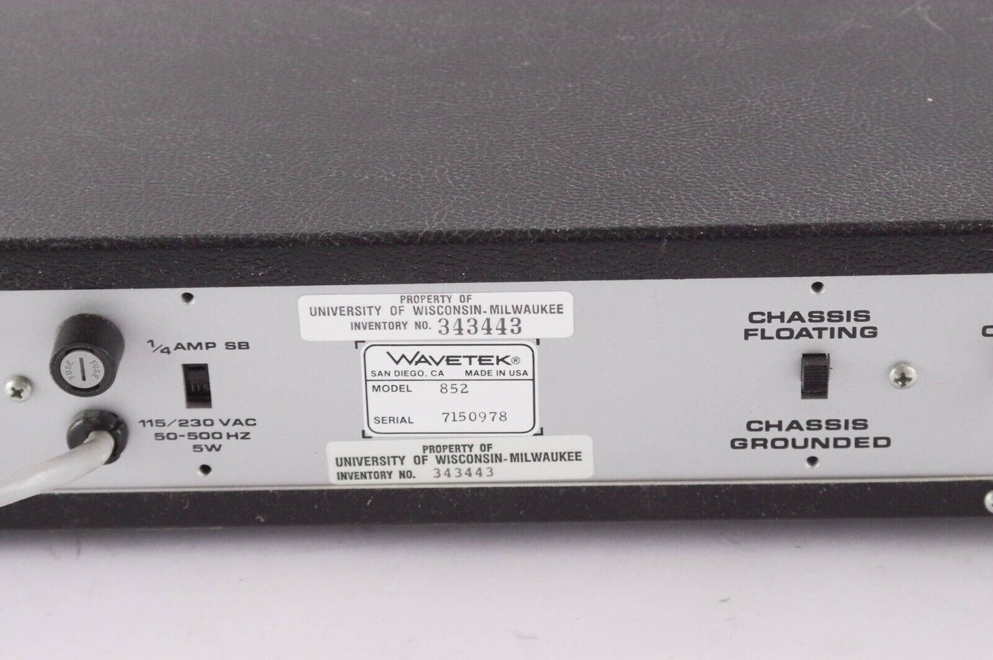Wavetek 852 Dual HI/LP Filters model 852 / model852