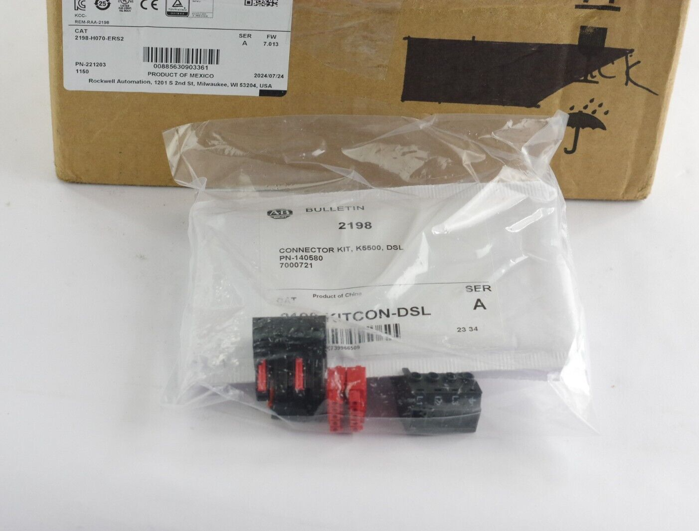 2024 Allen Bradley 2198-H070-ERS2 Ser A Kinetix 5500 Servo Drive - Open Box