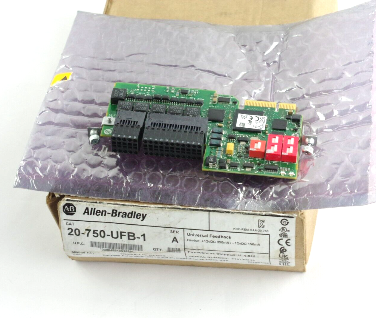 Allen Bradley 20-750-UFB-1 Series A PowerFlex 755 Feedback Module - Open Box