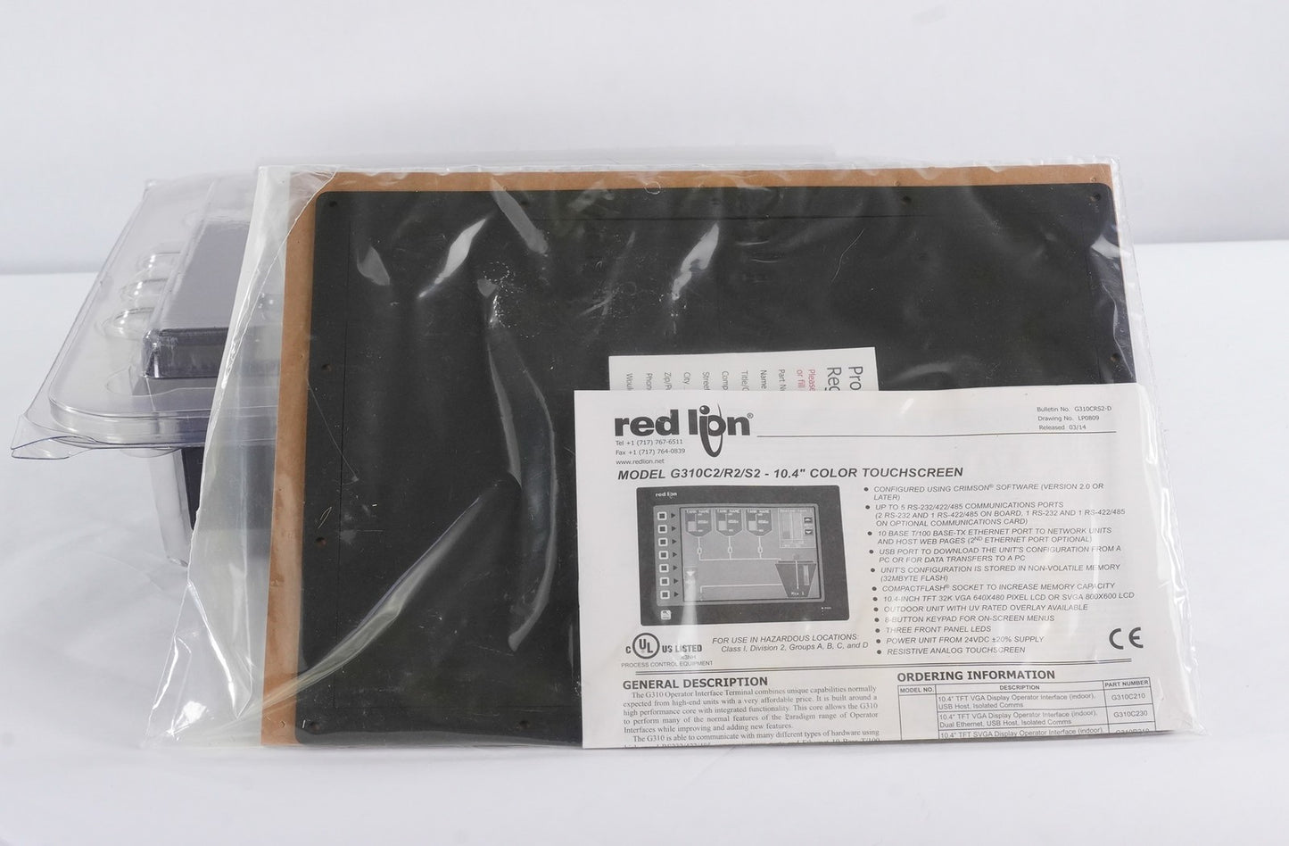 Red Lion G310 HMI Operator Interface Touchscreen Display G310C210 - Open Box