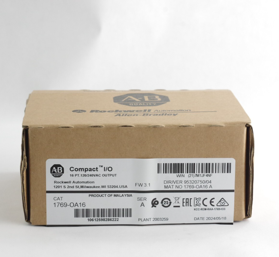 Allen Bradley 1769-OA16 /A Compact I/O Output Module F/W 3.1 - Open Box
