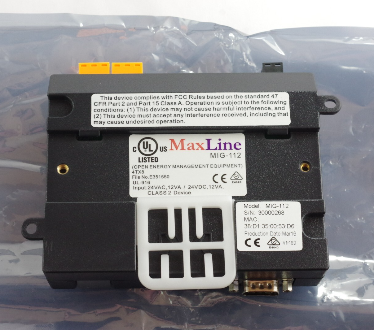 MaxLine MIG-112-RS232 / MIG112RS232 Open Energy Management- Without Original Box