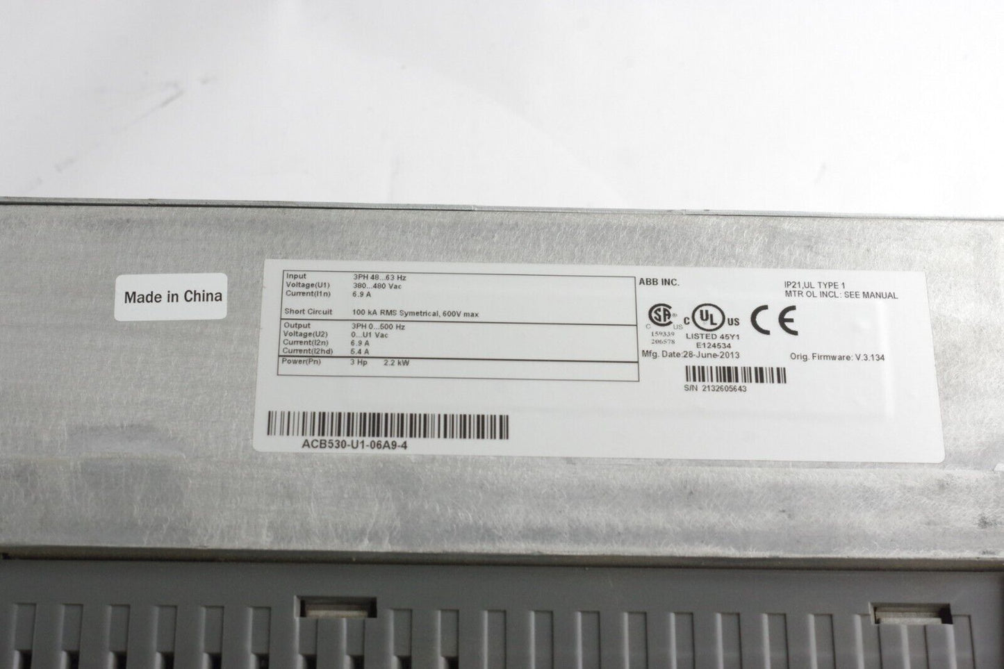 Baldor-Reliance ABB ACB530-U1-06A9-4 ACB530 Series AC Standard Drive