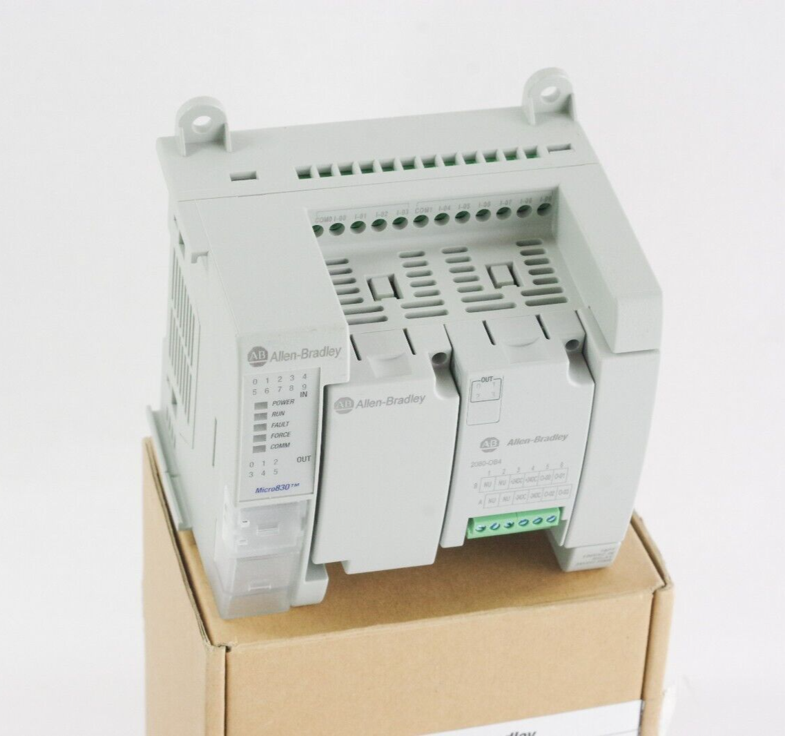 Allen Bradley 2080LC3016AWB /B Micro830 Controller 2080-LC30-16AWB + OB4