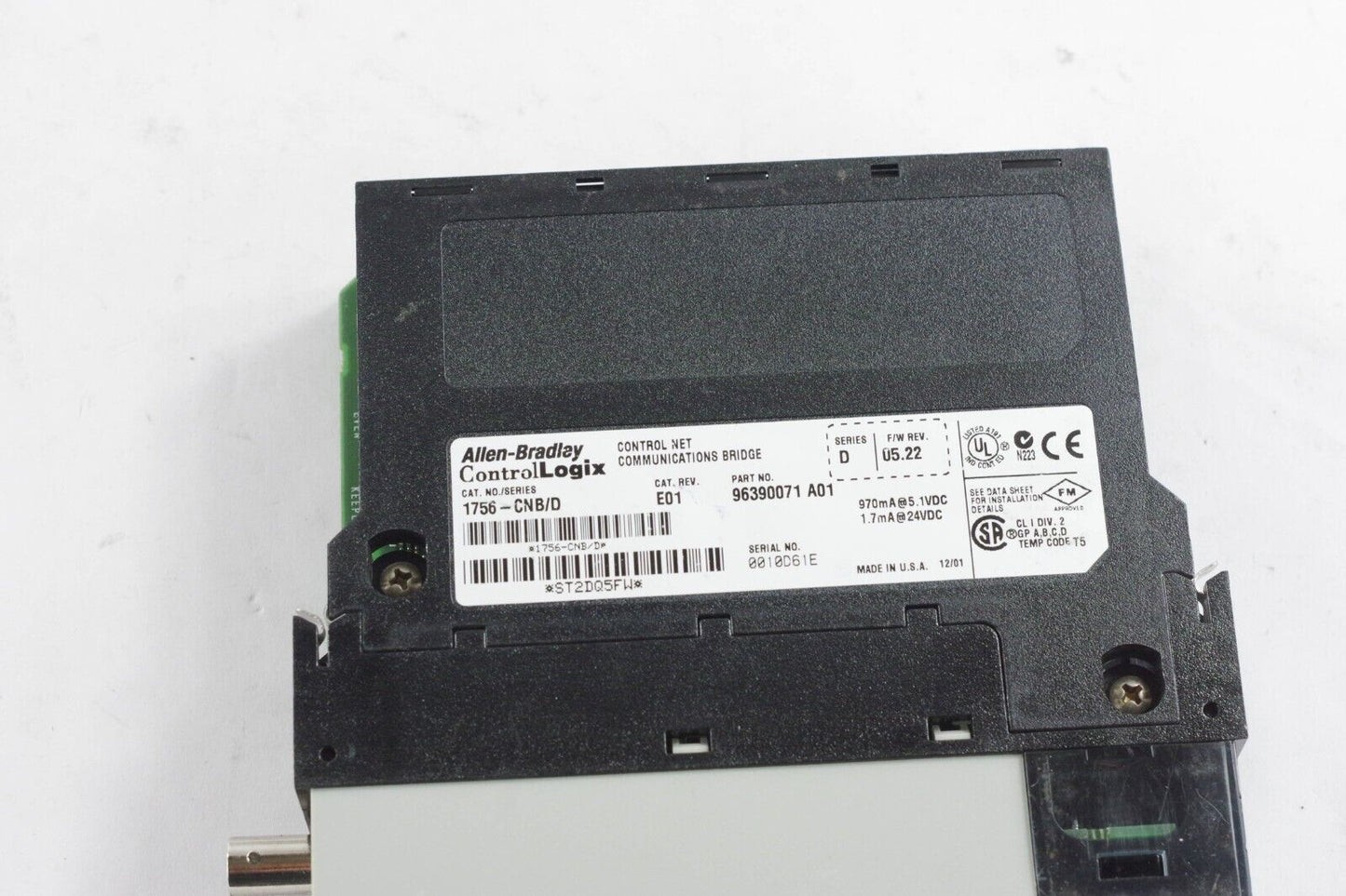 Allen-Bradley 1756-CNB/D ControlLogix ControlNet Bridge Module E01
