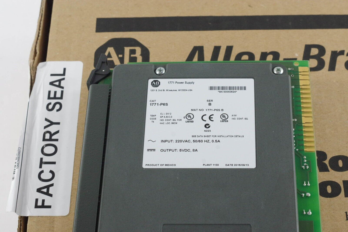 2016 Allen Bradley 1771-P6S /B Power Supply Module Ser B