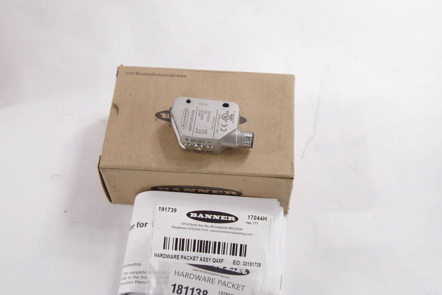 BANNER Q4XFPCOD310-Q8 97544 Q4X SERIES RUGGED LASER DISTANCE SENSOR -Surplus New