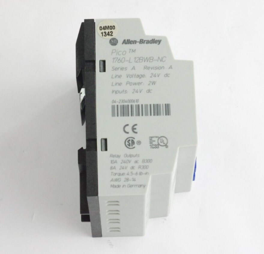 Allen Bradley 1760-L12BWB-NC /A Pico Controller 8 Digital Inputs 4 Relay 24V DC