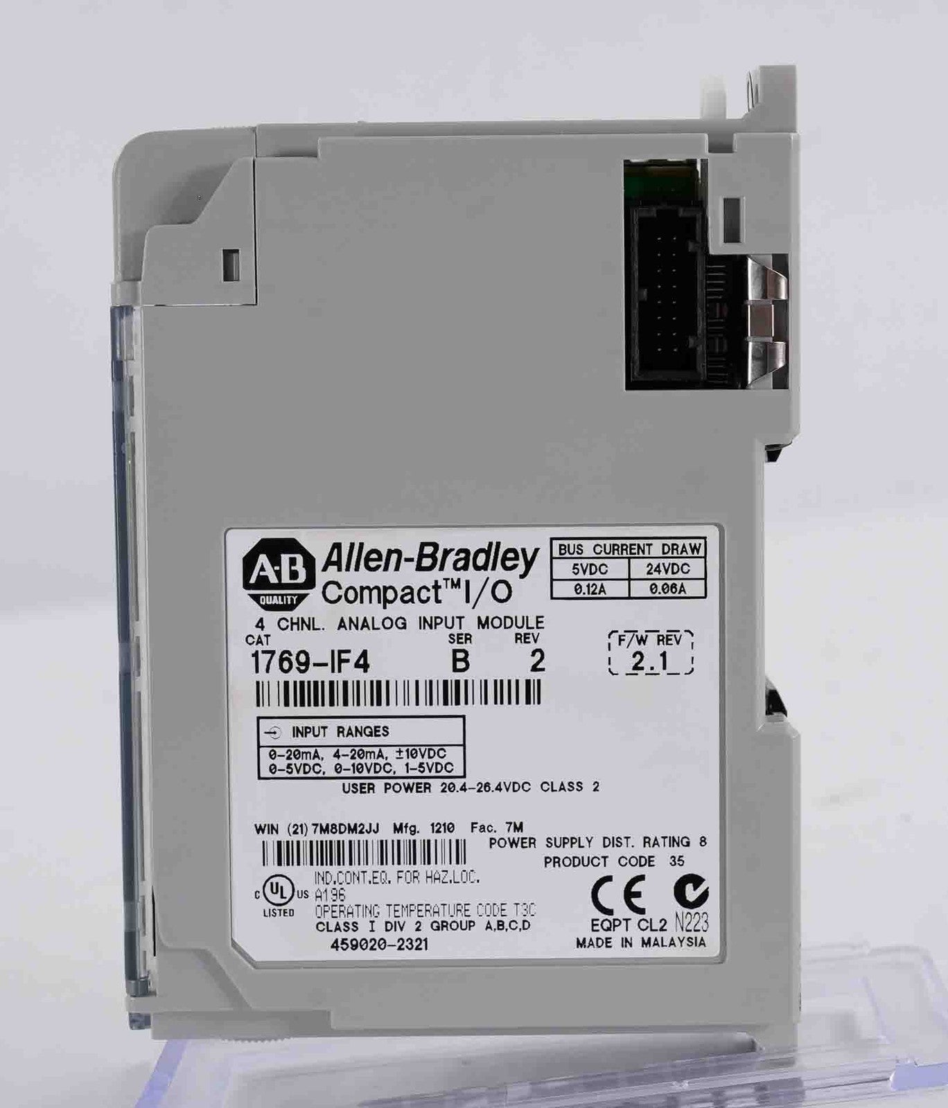 Allen Bradley 1769-IF4 /B CompactLogix 4 Ch Analog Input Module 1769IF4