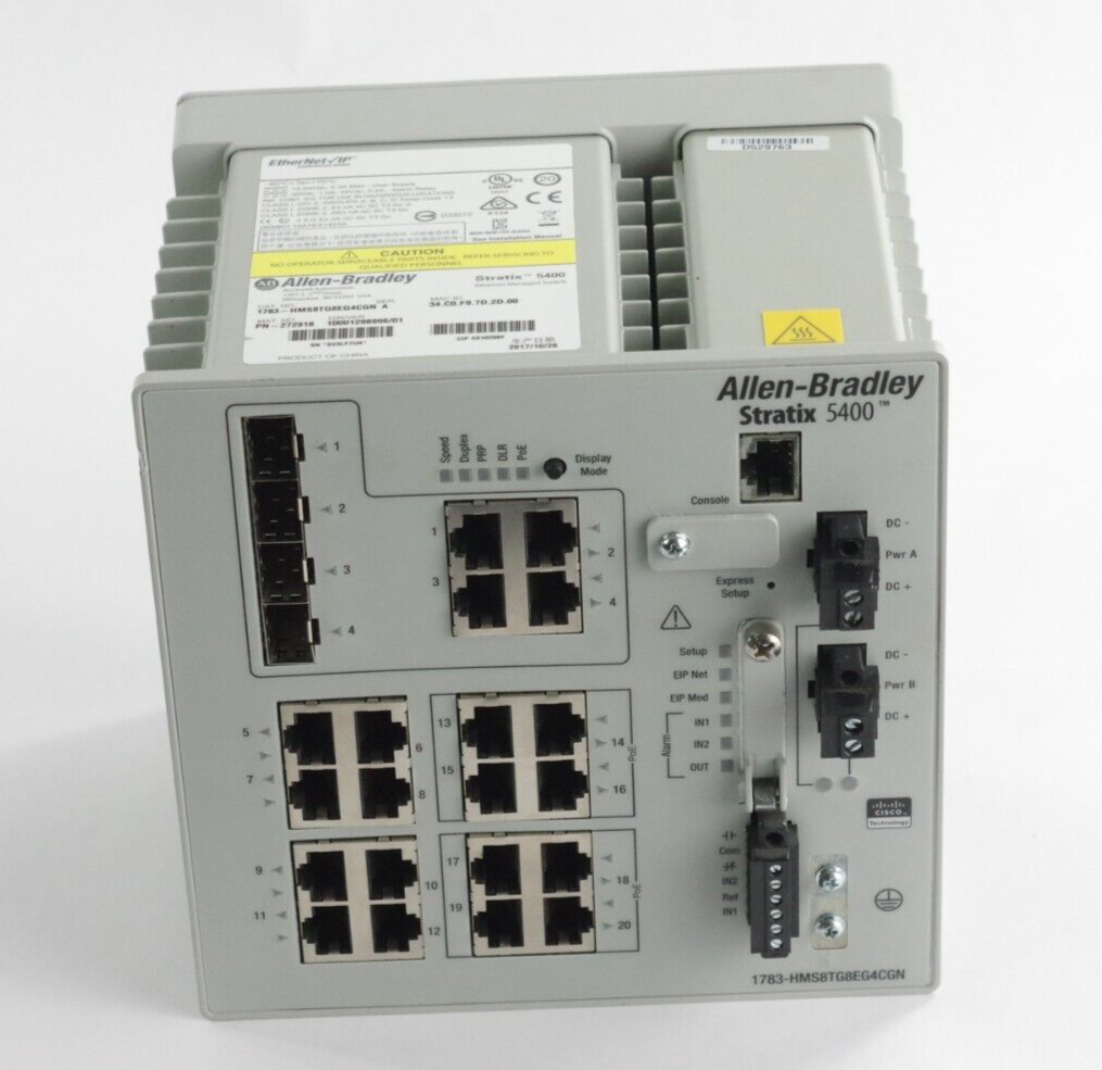 Allen Bradley 1783-HMS8TG8EG4CGN Ser A Stratix 5400 Ethernet Mng Switch