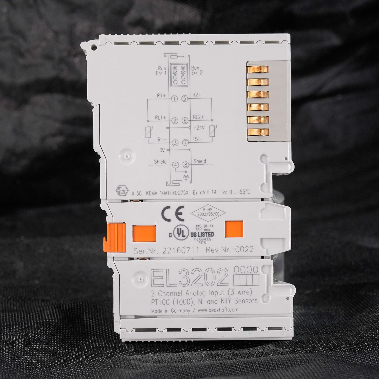 Beckhoff EL3202 EtherCAT 2-Channel Analog Input Module (3 Wire) PT100