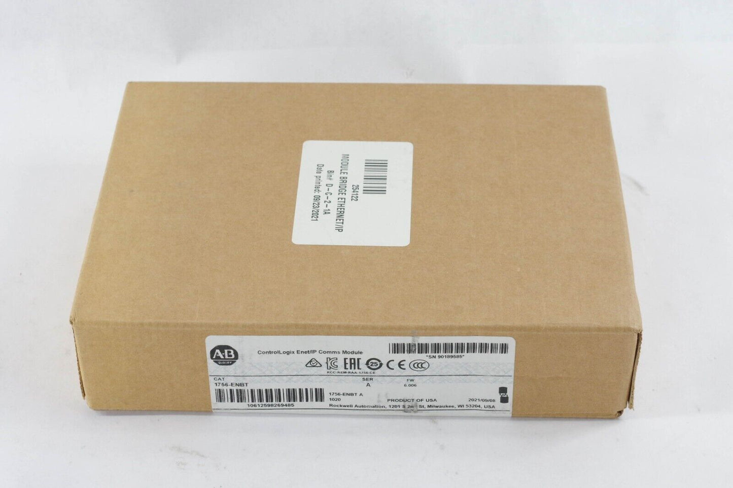 2021 Allen-Bradley 1756-ENBT /A SER A EtherNet/IP Module - Sealed Surplus