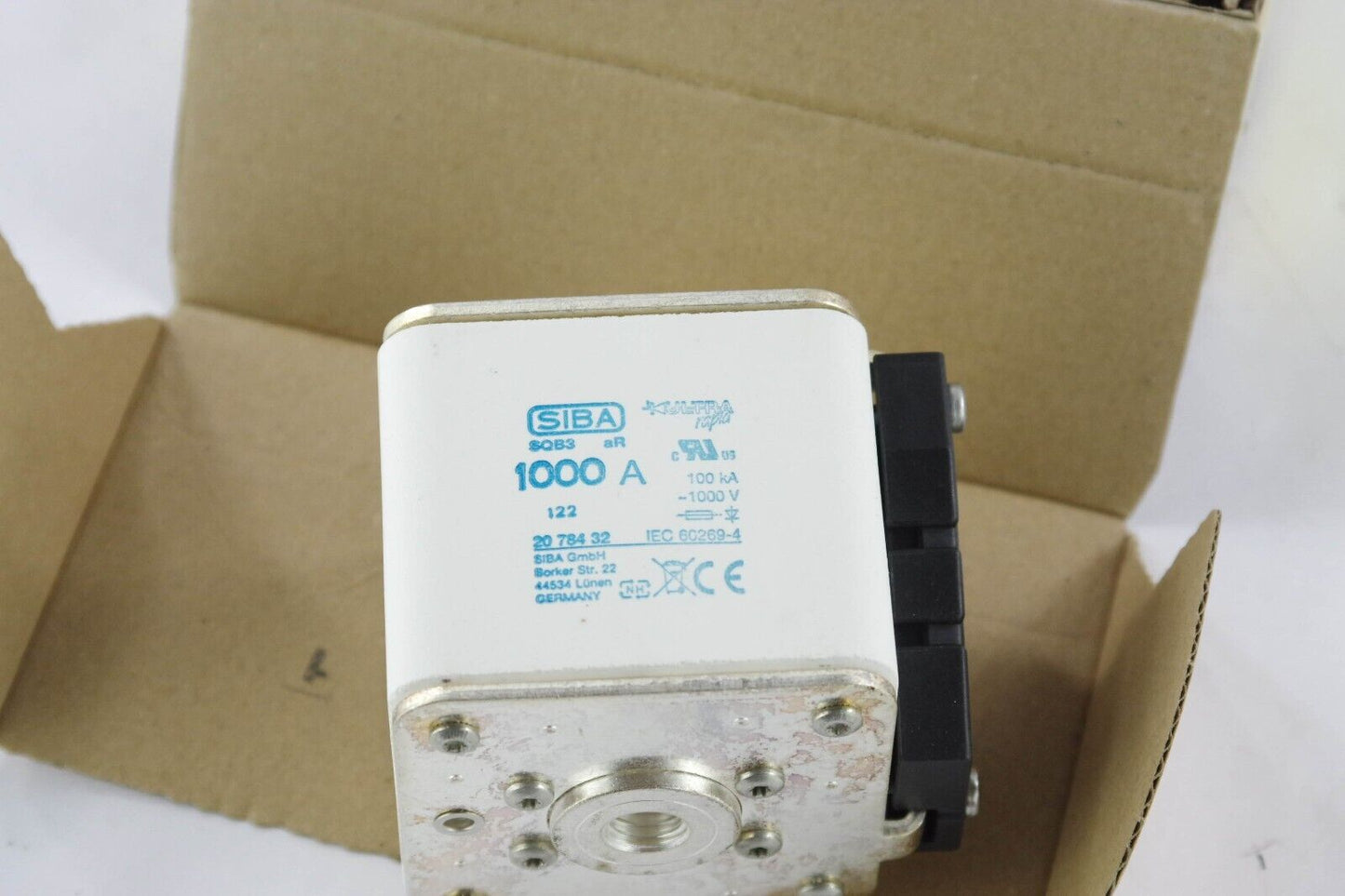 2 SIBA SQB3 URS Fuse-Link 1000A aR 1000V 2078432.1000 / 20 784 32 100 kA 1/2 UNC
