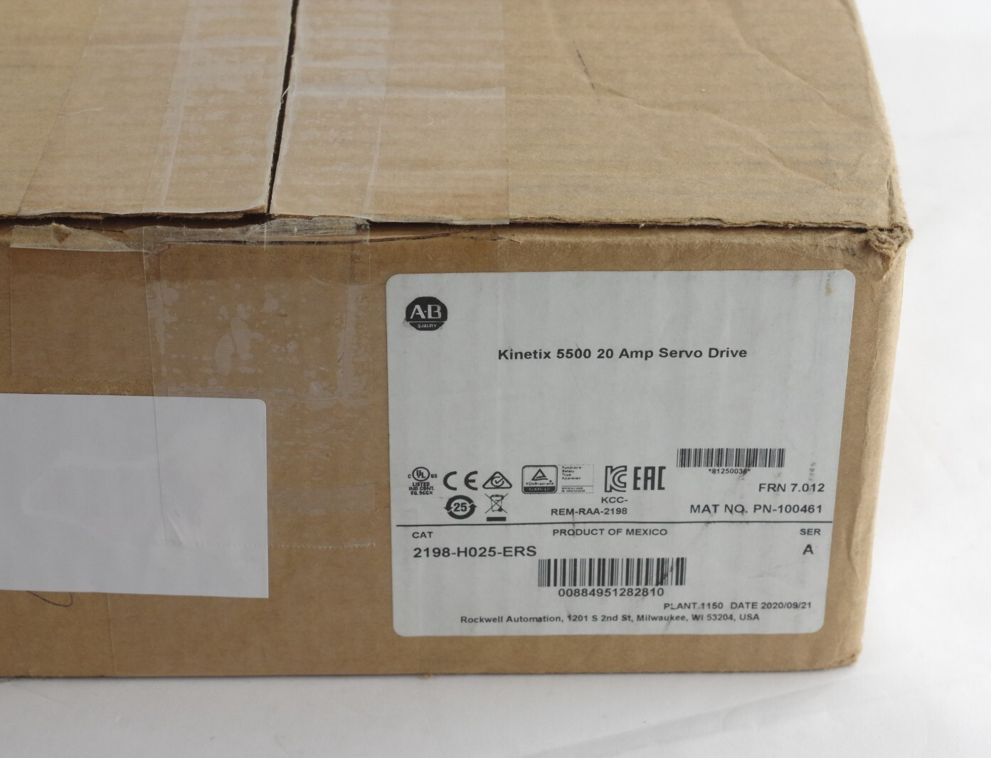 Allen Bradley 2198-H025-ERS /A Kinetix5500 20 Amp Servo Drive - Sealed Surplus