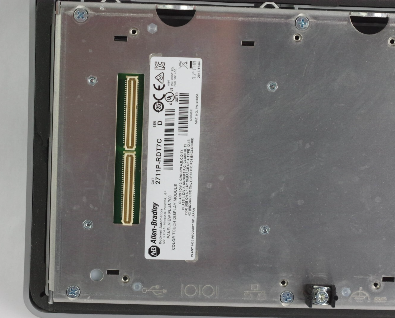 Allen Bradley PanelView Plus 700 2711P-RDT7C Ser D Color Touch Display Module