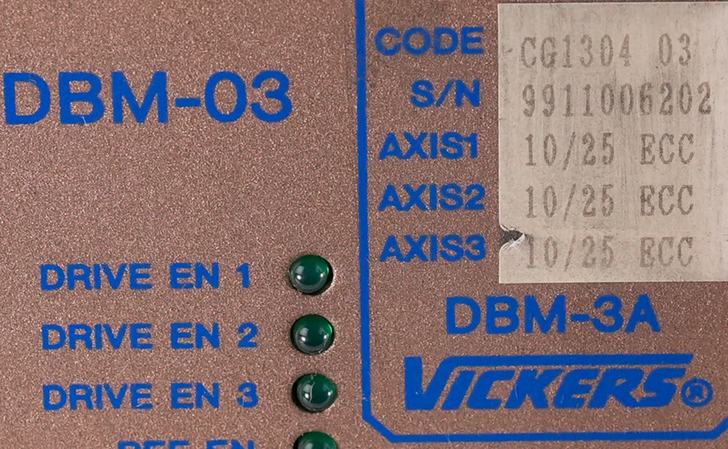 Vickers DBM-03 CG1304 03 Servo Drive 3-Axis DBM03 CG130403 10/25