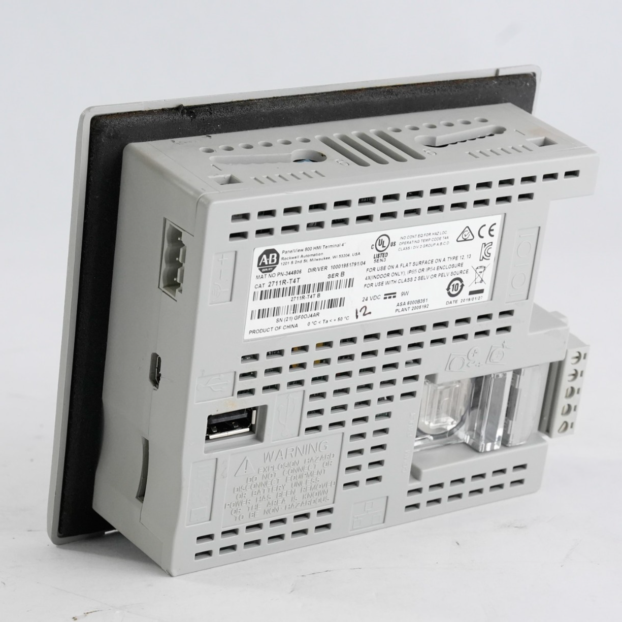 Allen Bradley 2711R-T4T /B PanelView 800 HMI Terminal 4" 24V 2711RT4T