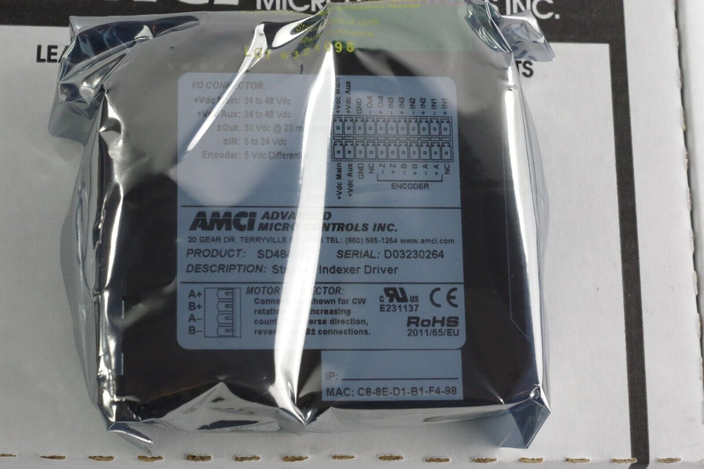 AMCI SD4840E2 Ethernet Integrated Stepper Drive - Open Box