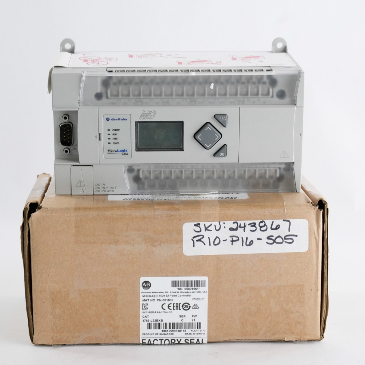 Allen Bradley 1766-L32BXB /C MicroLogix 1400 32-Pt Controller - Open Box