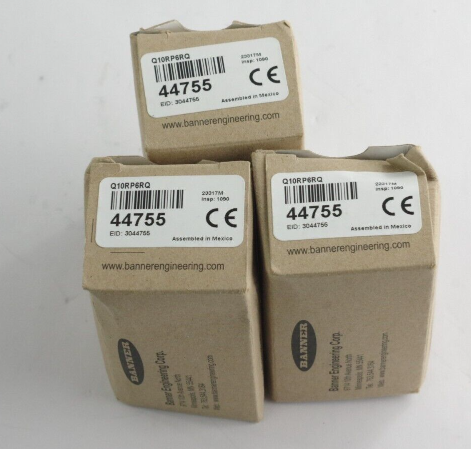 Banner Q10RP6RQ Sensor Receiver 70" Range 10-30VDC 3-Pin Pico PNP 44755