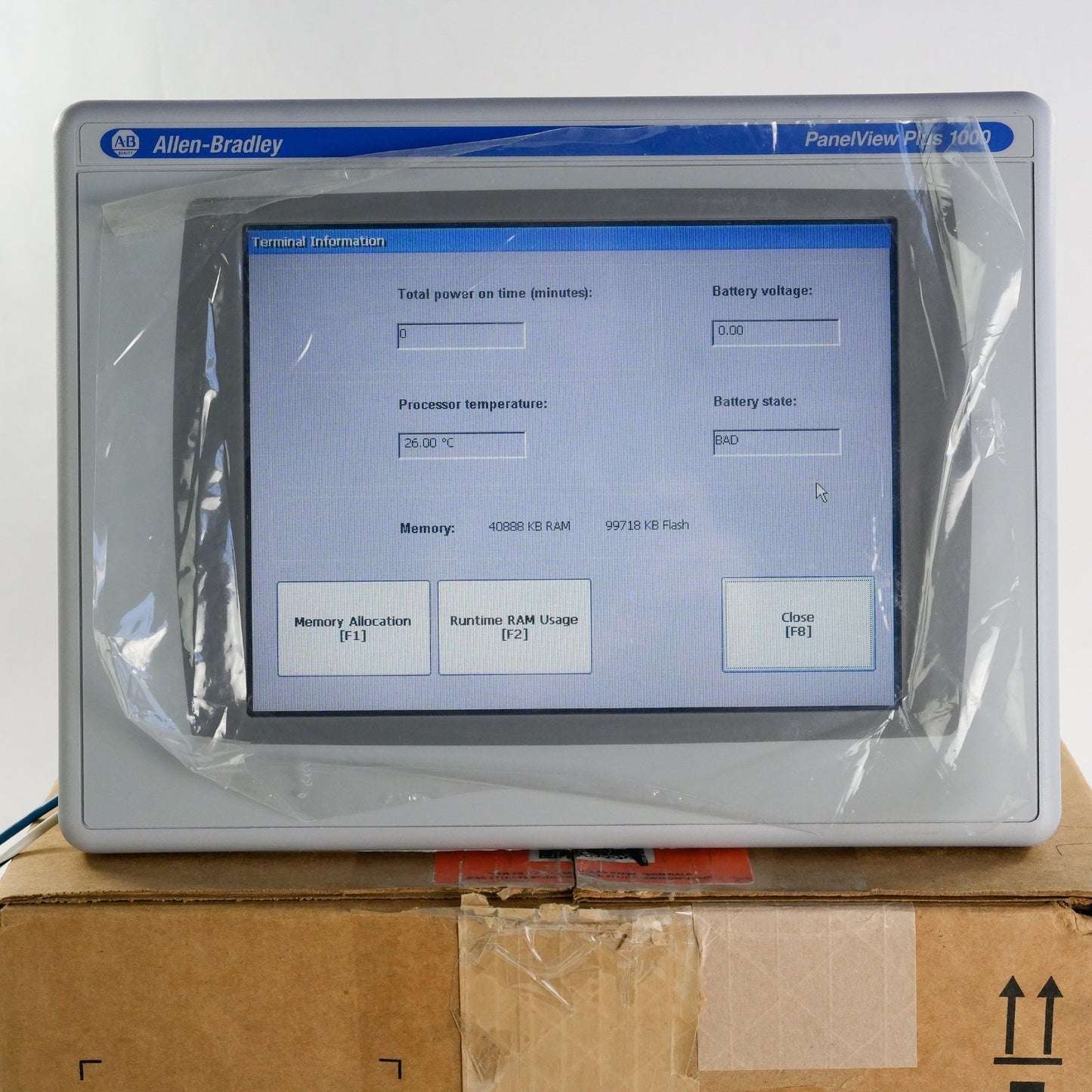 Allen Bradley 2711P-T10C4D1 /A PanelView Plus 1000 + RP1/G Without Original Box