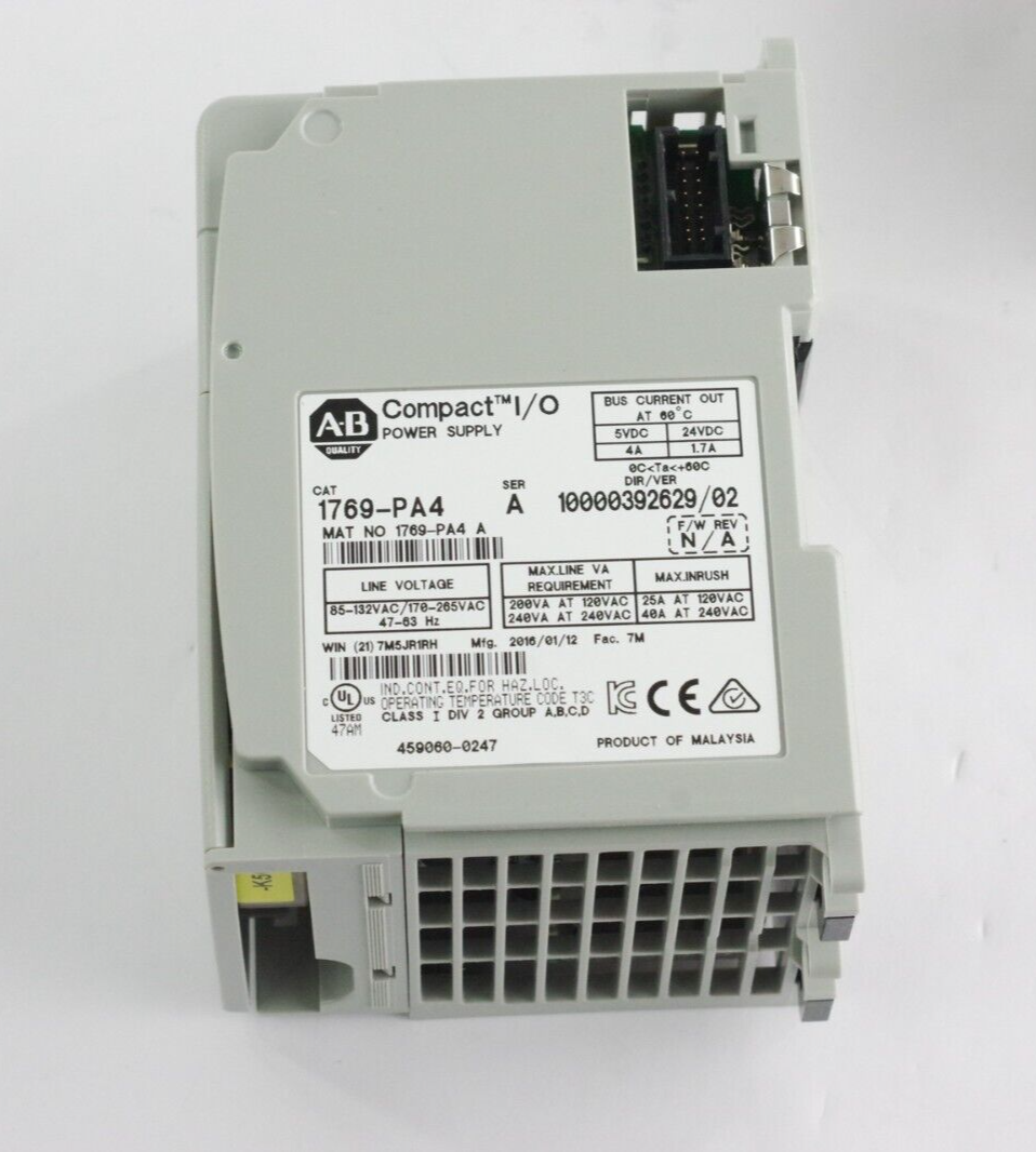 Allen Bradley 1769-PA4 Ser A Compact I/O Power Supply 5-24VDC 4A 1/7A