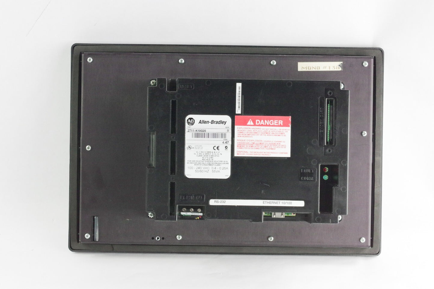 Allen Bradley 2711-K10G20 Ser D FRN 4.47 Panelview 1000 Terminal - Refurbished