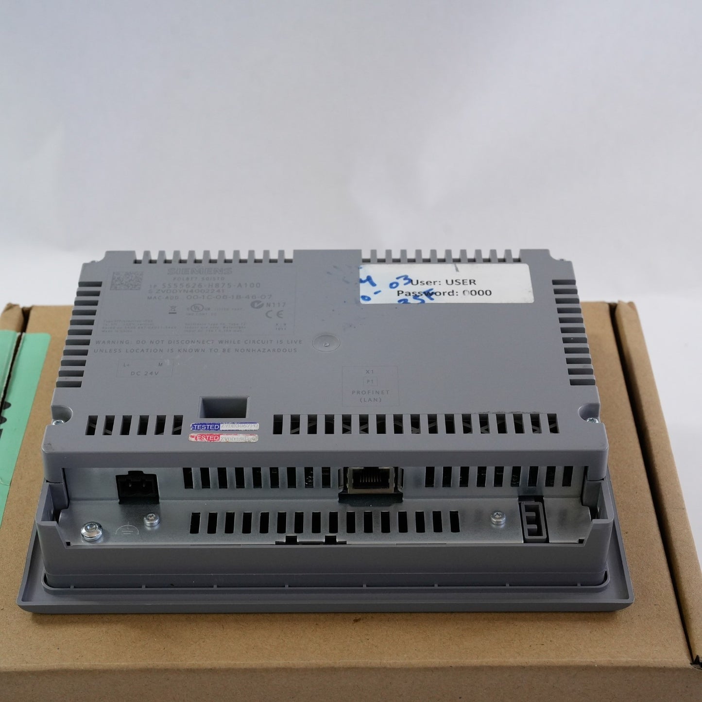 Siemens POL8T7.50/STD Touch Panel SS5626-H875-A100 P0L8T7.50/STD - Open Box