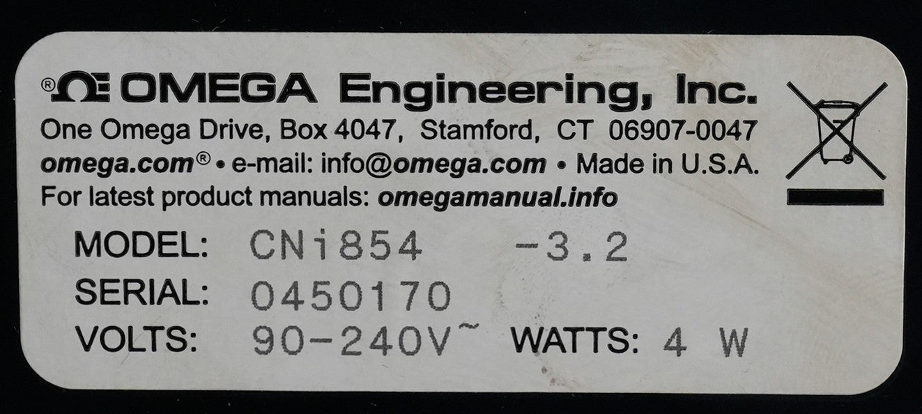 Omega Engineering CNi854 90-240V 4W 1/8 TEMP/PROC CONTROLLER