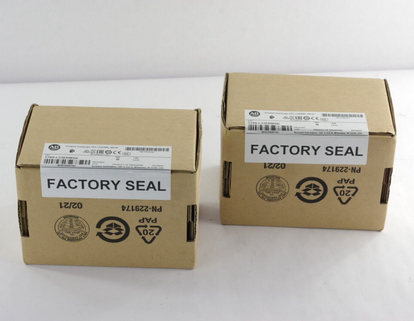 Allen Bradley 1769-L33ERMSK Ser B Compact GuardLogix CPU 2M/1M Sealed Surplus