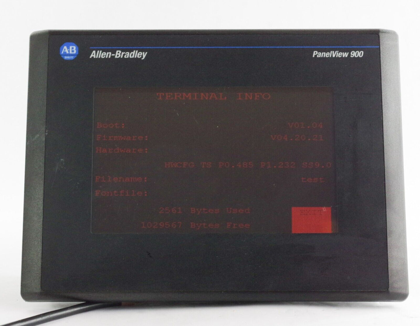 Allen Bradley 2711-T9A3 Ser F Rev C FRN 4.20 Panelview 900 Terminal