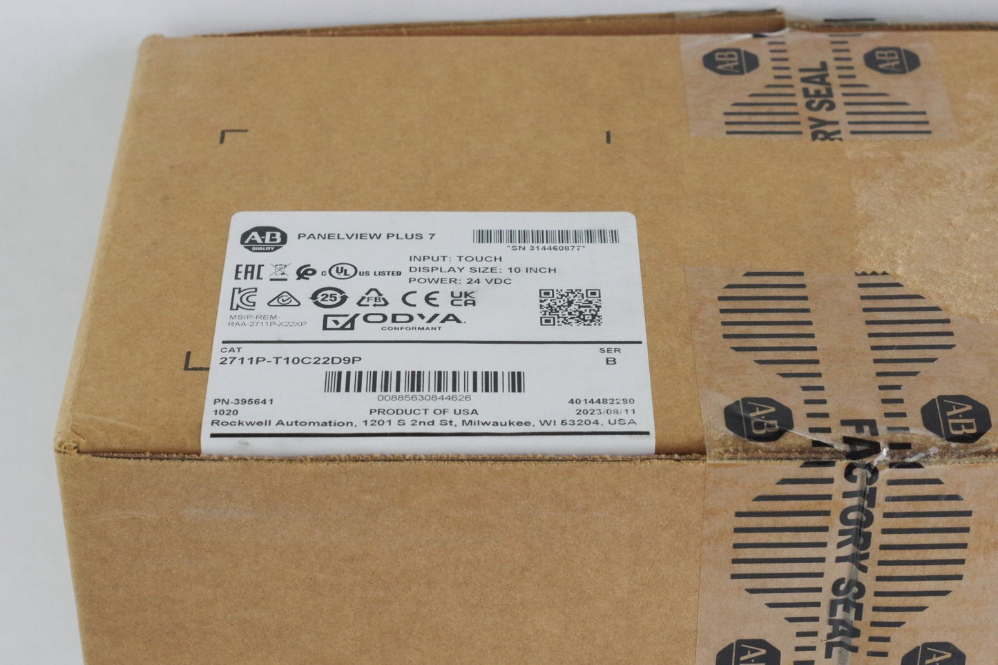 2023 Allen Bradley 2711P-T10C22D9P Ser B Panelview Plus 7 Panel - Open Box