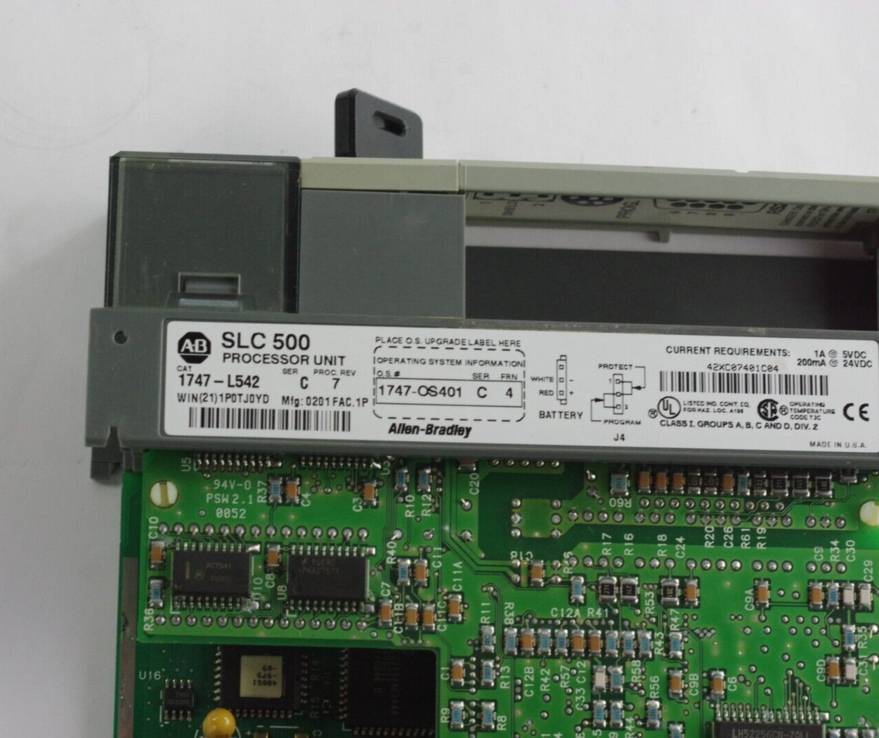 Allen Bradley 1747-L542 Ser C Rev 7 1747-OS401 Ser C FRN 4 SLC 500 Processor