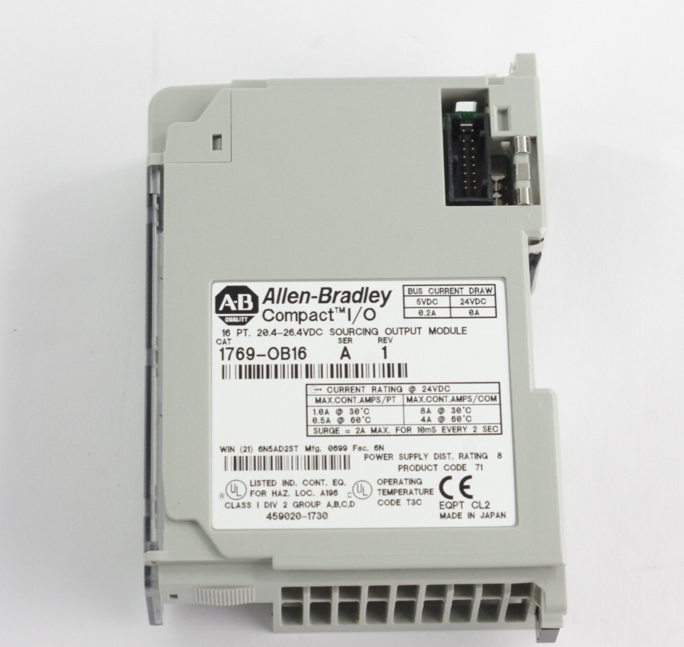 Allen Bradley 1769-OB16 /A Rev 1 CompactLogix 16pt Output Module - No Terminal