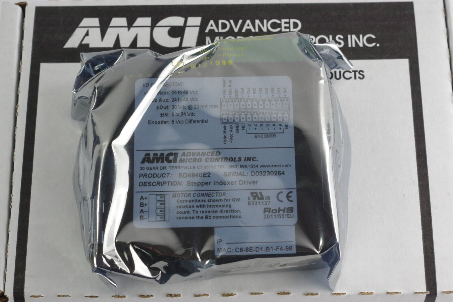 AMCI SD4840E2 Ethernet Integrated Stepper Drive - Open Box