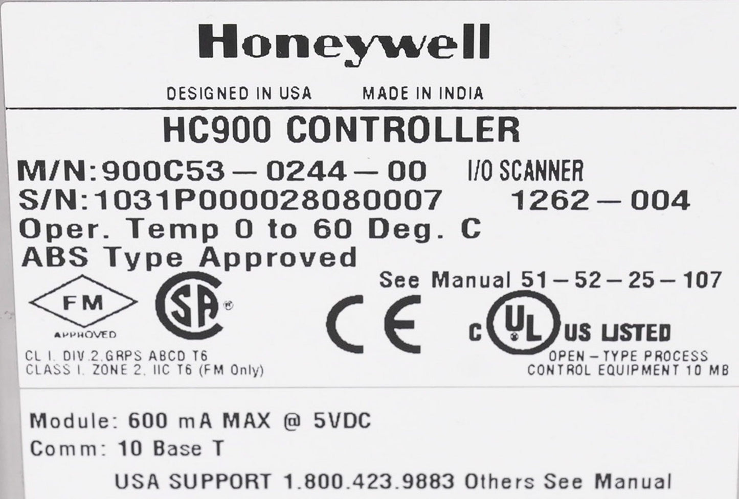 Honeywell 900C53-0244-00 ControlEdge HC900 Controller 900C53024400 Module