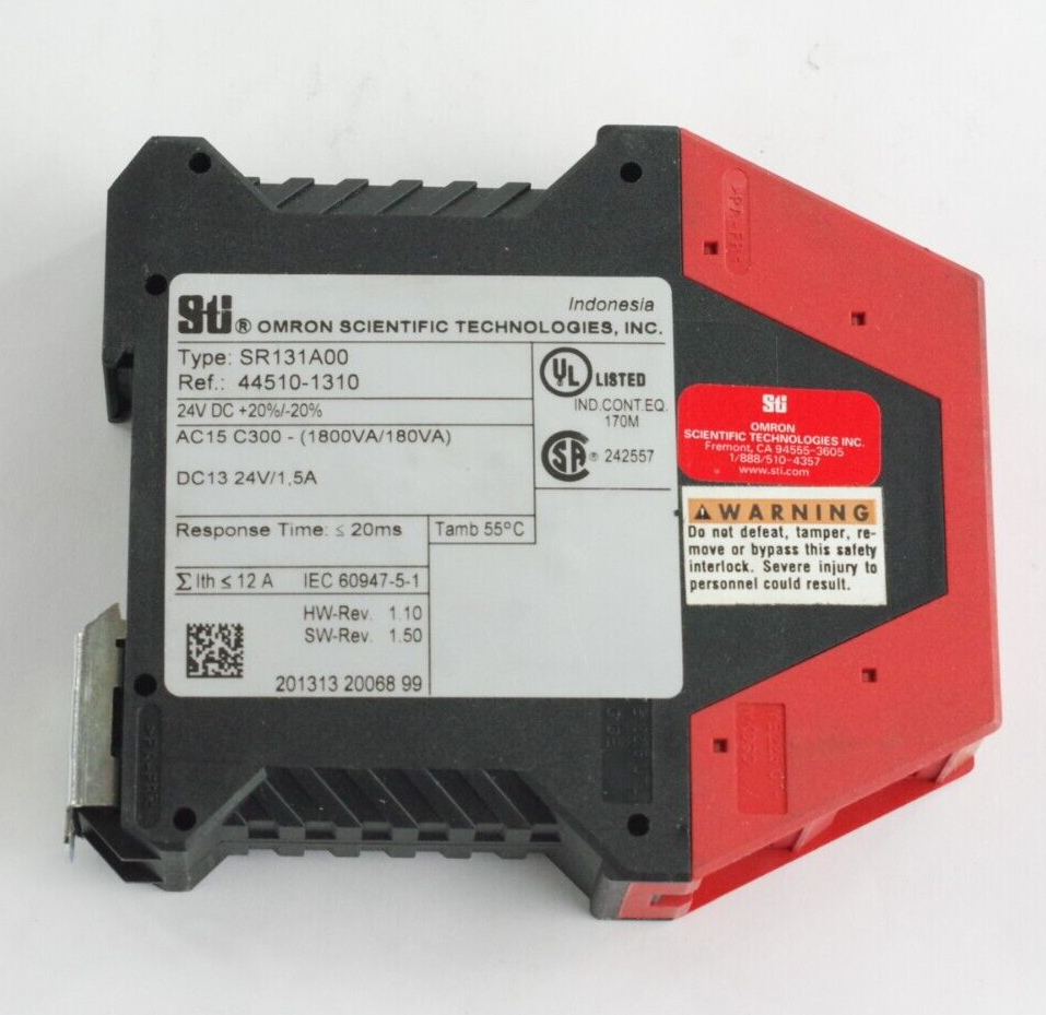 Scientific Technologies STI SR131A00 Dual-Channel Safety Monitoring Relay 24VDC