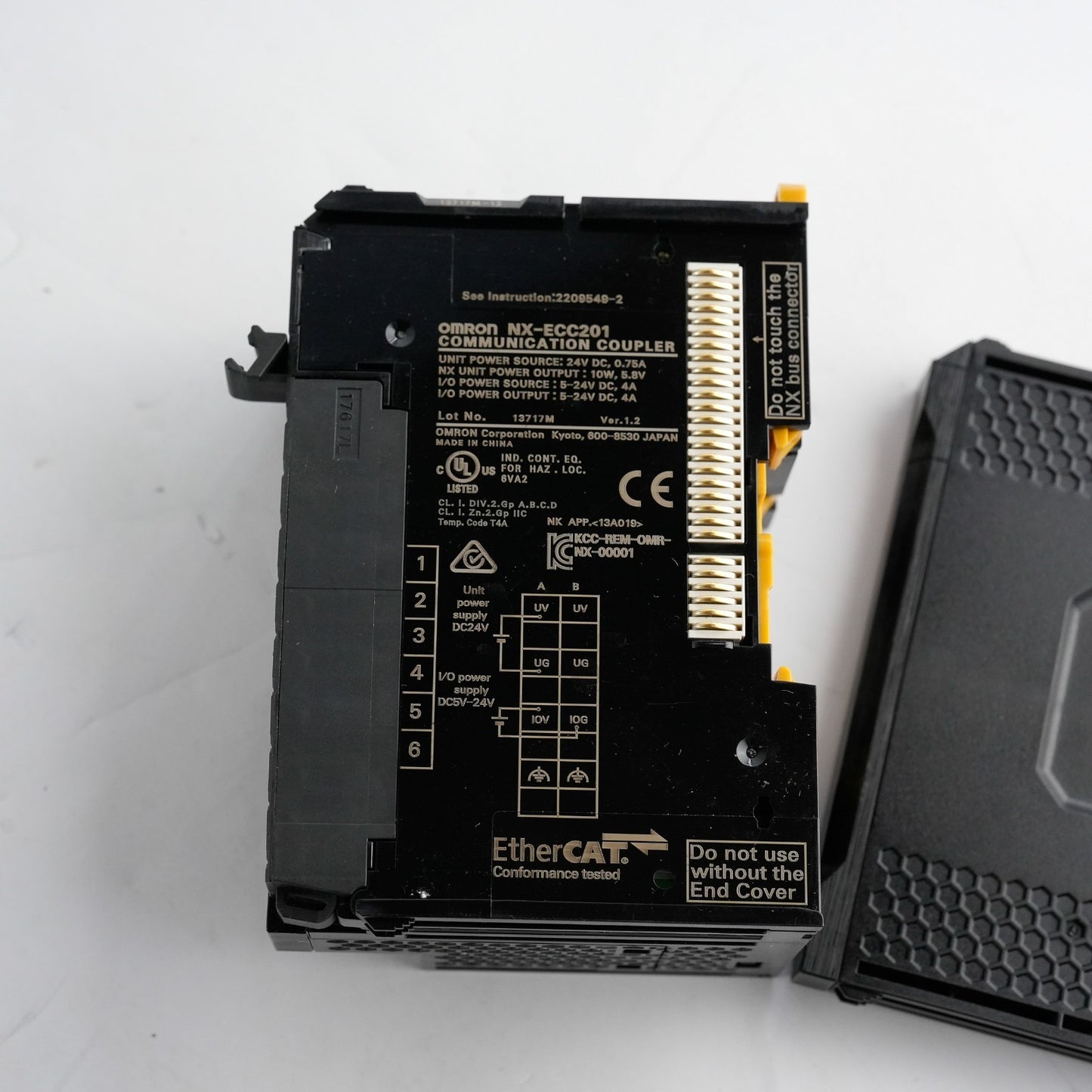 Omron NX-ECC201 EtherCat Communication Coupler DIN Rail 4A 24VDC 10W NX Series