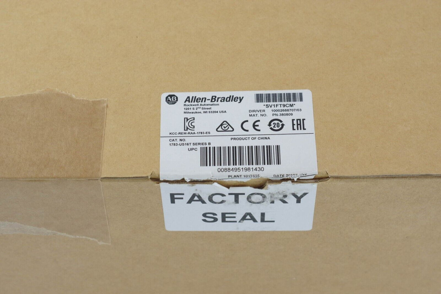 2020 Allen Bradley 1783-US16T Ser B Stratix 2000 Unmanaged Switch - Open Box