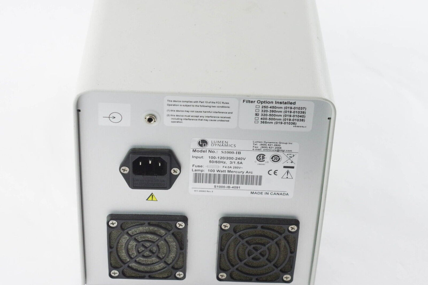 Lumen Dynamics S1000-IB Omnicure Series 1000 - Bad Bulb