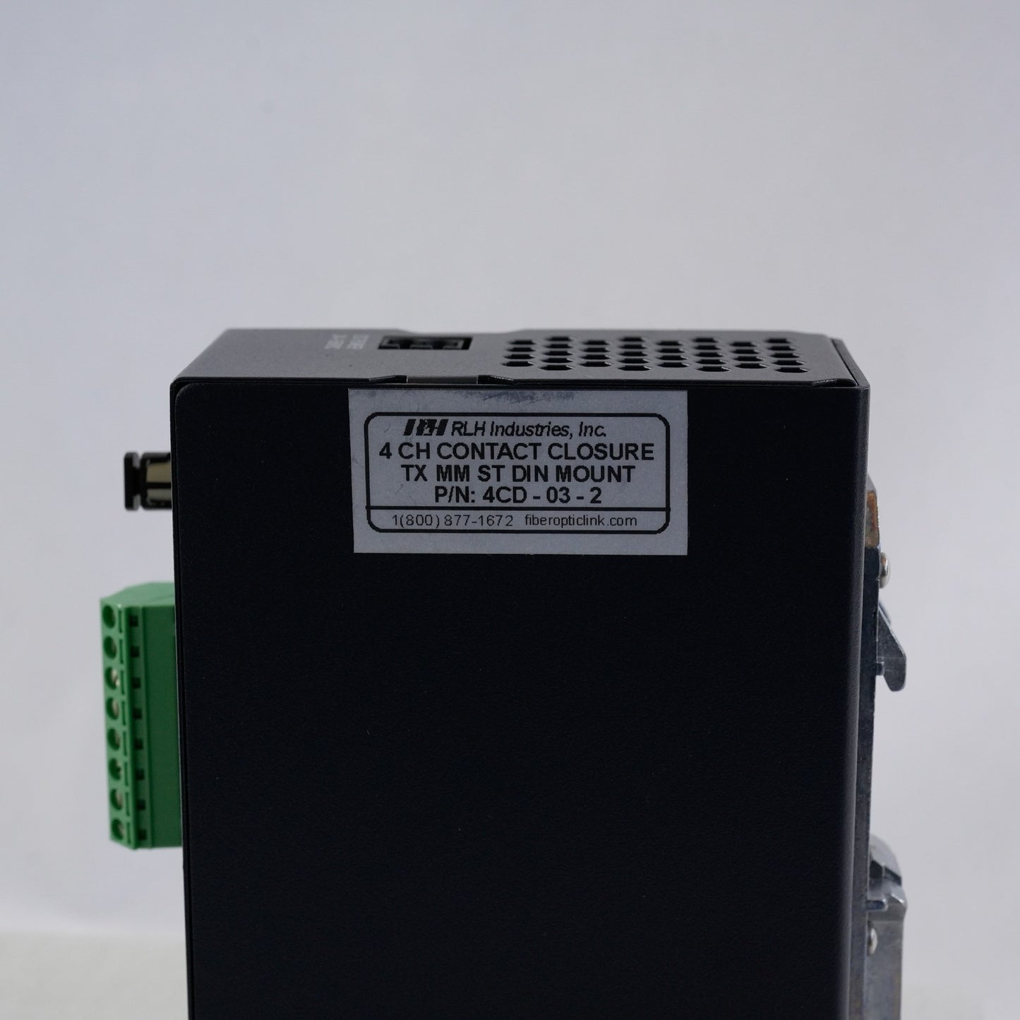 RLH Industries 4CD-03-2 4 CH Contact Closure TX MM ST Din Mount 4CD032 Open Box