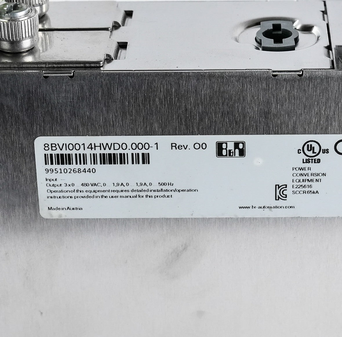 B&R Automation 8BVI0014HWD0.000-1 Rev. O0 ACOPOS Multi Inverter + Warranty