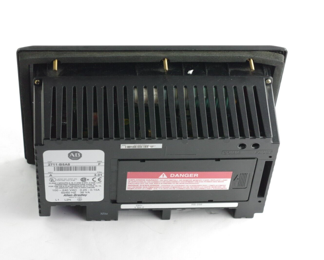 Allen Bradley 2711-B5A8 Ser F Rev A PanelView 550 5.5" AC Monochrome Terminal
