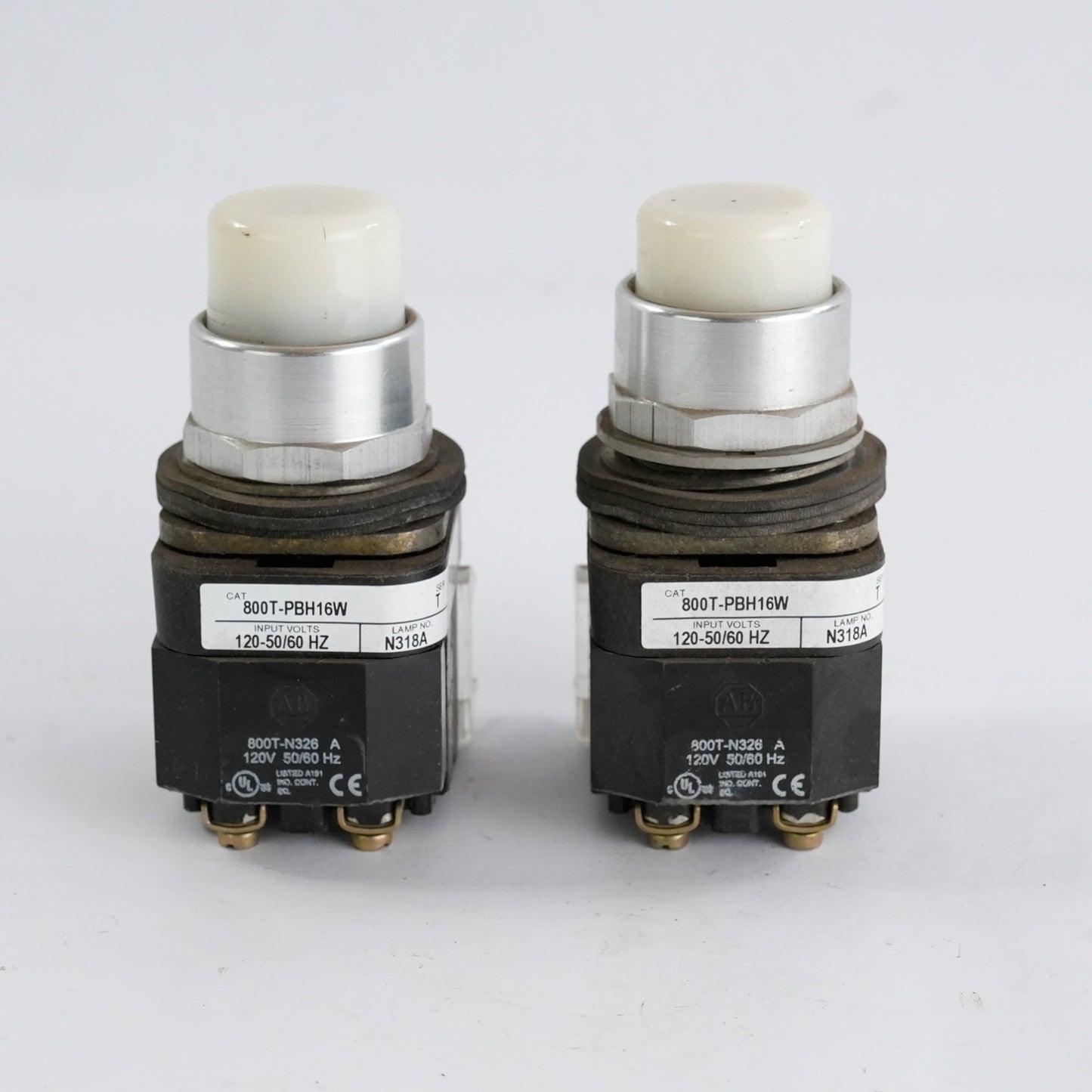 Allen Bradley 800T-PBH16W /T Illuminated White Push Button 800TPBH16W