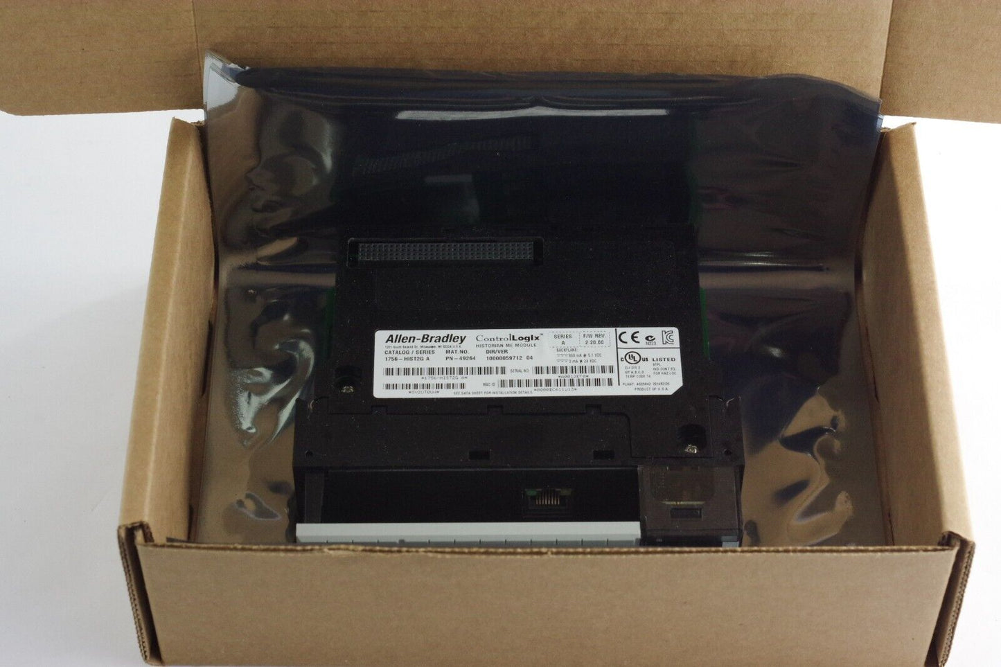 Allen Bradley 1756-HIST2G Ser A ControlLogix FactoryTalk Historian 2GB ME Module
